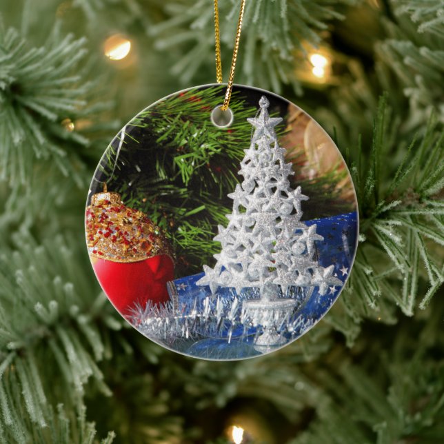 Adorno De Cerámica Feliz Año Nuevo (Árbol)