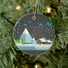 Adorno De Cerámica Feliz Año Nuevo