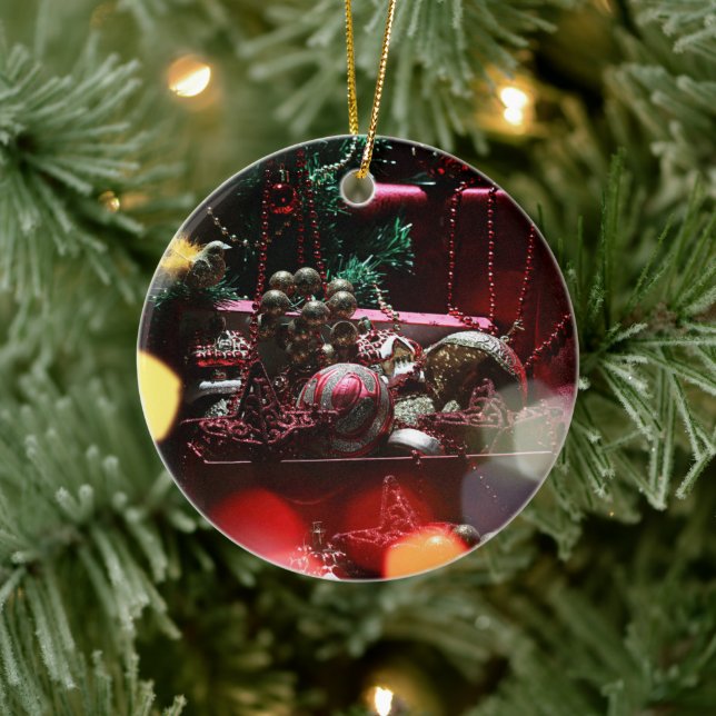 Adorno De Cerámica Feliz Año Nuevo (Árbol)