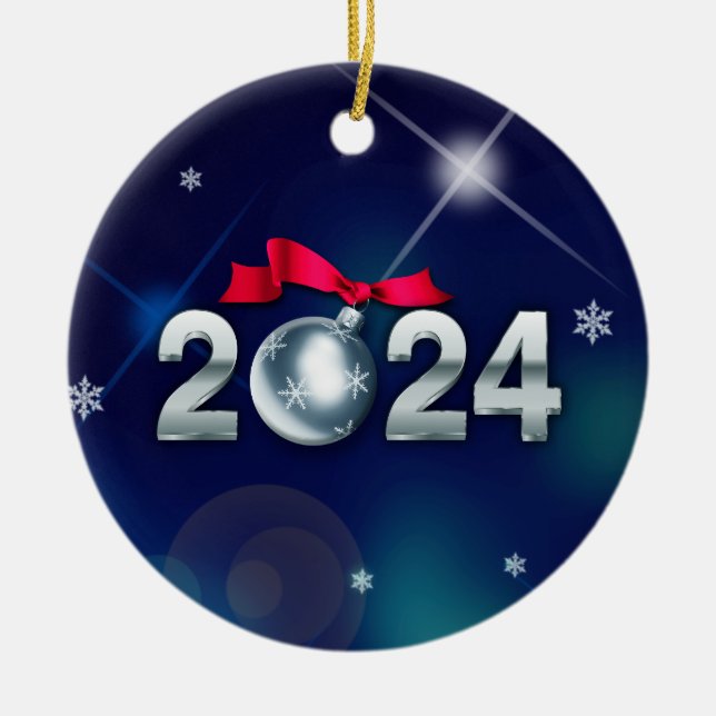 Adorno De Cerámica Feliz Año Nuevo 2023. Navidades personalizados (Frente)