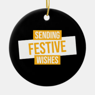 Adorno De Cerámica Feliz año nuevo 2024 - envío de deseos festivos