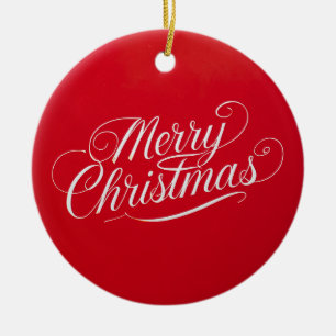 Adorno De Cerámica Feliz Año Nuevo Feliz Navidad Temporada de fiestas