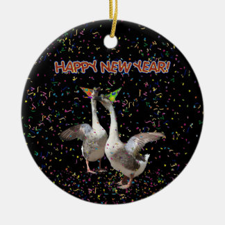 Adorno De Cerámica Feliz Año Nuevo Geese