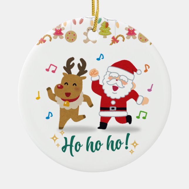 Adorno De Cerámica Feliz baile (Frente)