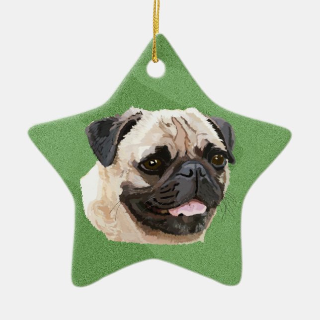 Adorno De Cerámica Feliz barro amasado de Navidad (Frente)
