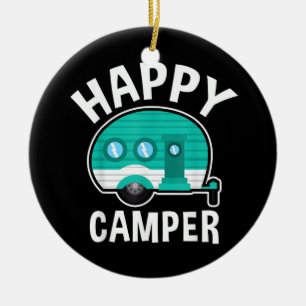 Adorno De Cerámica Feliz Campista Caravana de Coche de Camping Divert