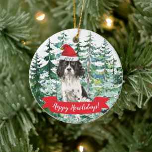 Adorno De Cerámica Feliz Cómo lidias Spaniel de Springer Inglés