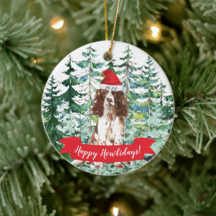 Adorno De Cerámica Feliz Cómo lidias Spaniel de Springer inglés