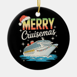 Adorno De Cerámica Feliz Crucero de Navidad Barco de Crucero Navidad