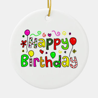 Adorno De Cerámica Feliz cumpleaños