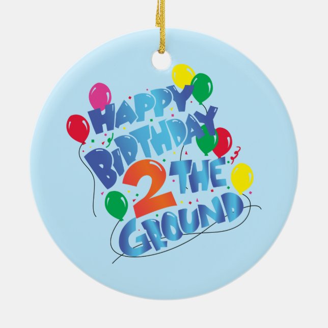 Adorno De Cerámica Feliz cumpleaños (Atrás)