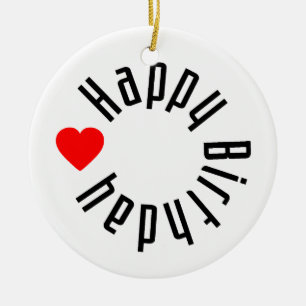 Adorno De Cerámica Feliz cumpleaños