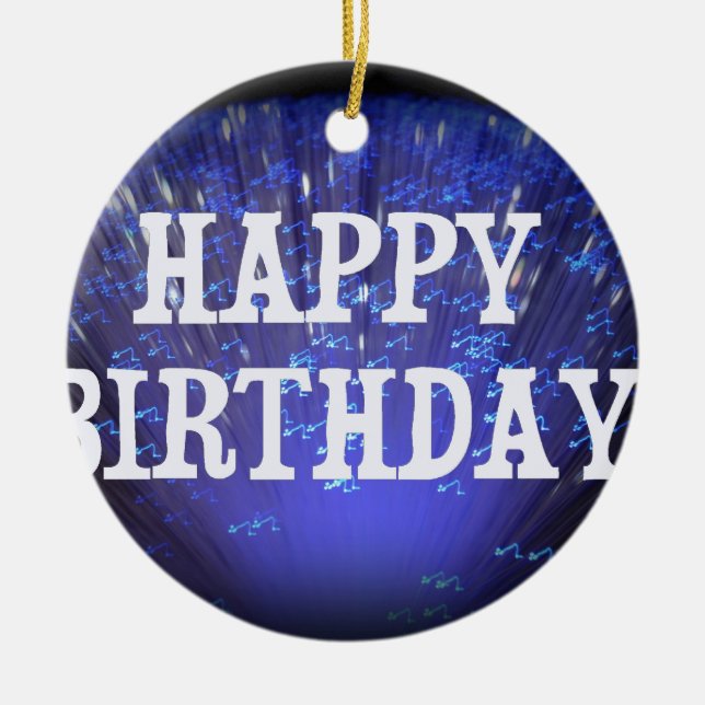 ADORNO DE CERÁMICA FELIZ CUMPLEAÑOS (Frente)