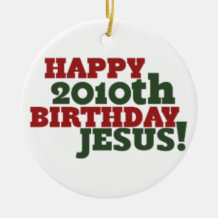 Adorno De Cerámica Feliz cumpleaños 2010 Jesús