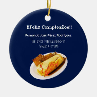 Adorno De Cerámica Feliz cumpleaños a el Comelón de Tamales