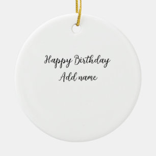 Adorno De Cerámica Feliz cumpleaños agregar el título simple