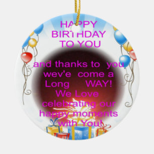 Adorno De Cerámica Feliz cumpleaños para ti