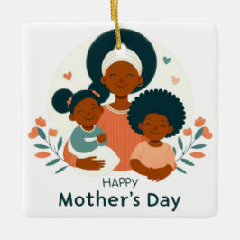 Adorno De Cerámica Feliz Día de la Madre - El abrazo amoroso de una m