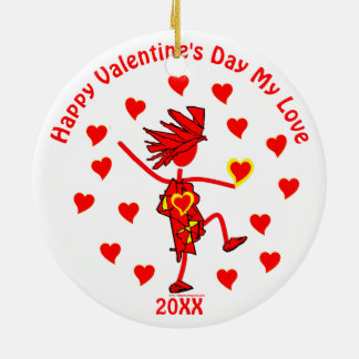 Adorno De Cerámica Feliz Día de San Valentín