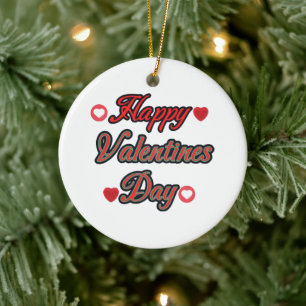 Adorno De Cerámica Feliz día de San Valentín por regalo