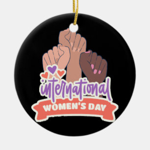 Adorno De Cerámica Feliz Día Internacional de la Mujer