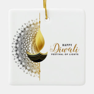 Adorno De Cerámica Feliz Diwali
