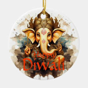 Adorno De Cerámica Feliz Diwali