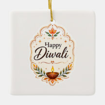 Feliz Diwali Diya Tradicional