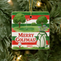 ¡Feliz Golfmas! Regalo de año personalizable para