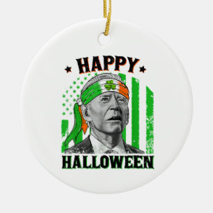 Adorno De Cerámica Feliz Halloween Funny Joe Biden St Patricks Day Fl