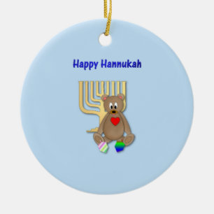 Adorno De Cerámica Feliz Hannukah