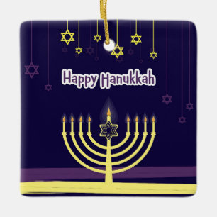 Adorno De Cerámica Feliz Hanukkah