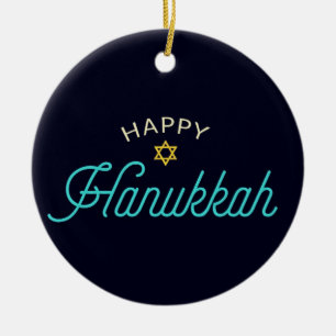 Adorno De Cerámica Feliz Hanukkah