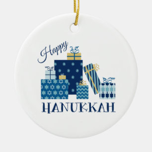 Adorno De Cerámica Feliz Hanukkah