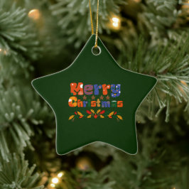 Adorno De Cerámica Feliz Navidad