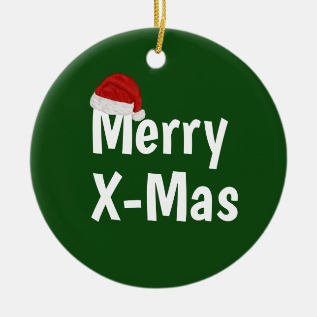 Adorno De Cerámica Feliz Navidad (Frente)