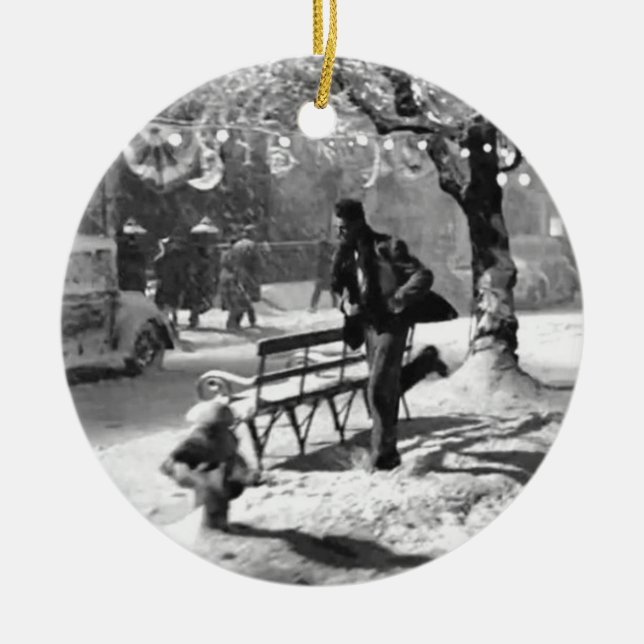 Adorno De Cerámica Feliz Navidad (Frente)