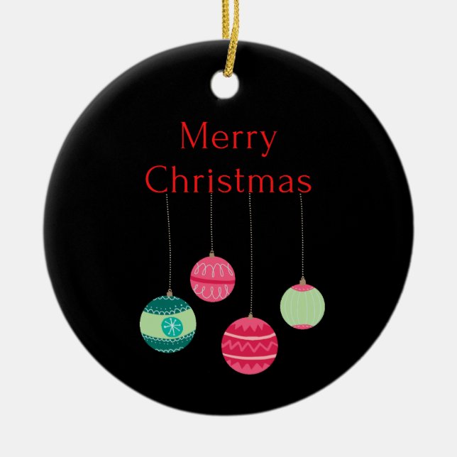Adorno De Cerámica feliz navidad (Frente)