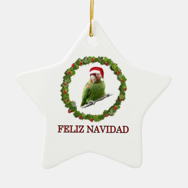 Adorno De Cerámica Feliz Navidad (Frente)
