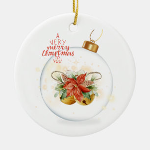 Adorno De Cerámica Feliz Navidad