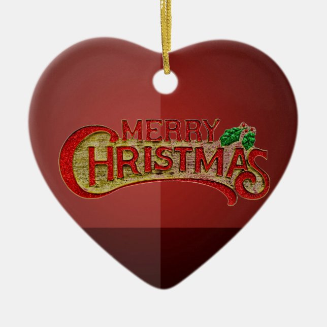 Adorno De Cerámica Feliz Navidad (Frente)