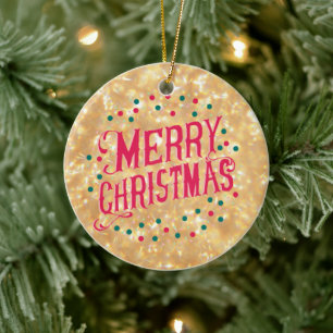 Adorno De Cerámica Feliz Navidad