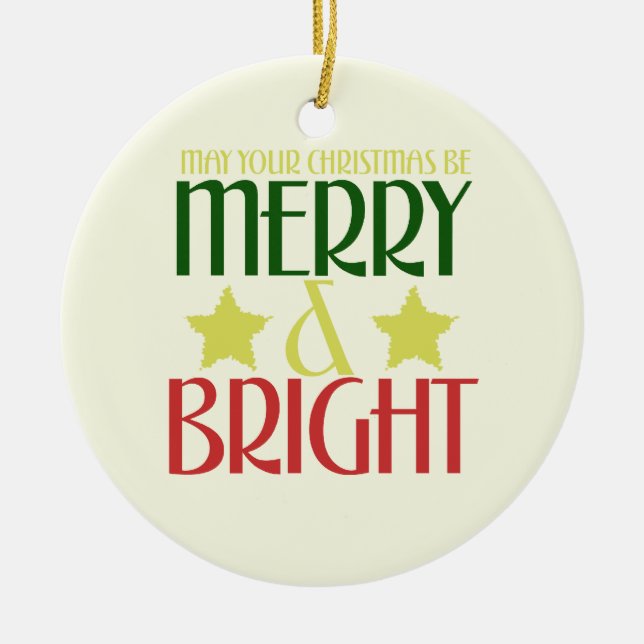 Adorno De Cerámica Feliz Navidad (Frente)