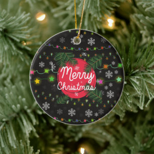 Adorno De Cerámica Feliz Navidad