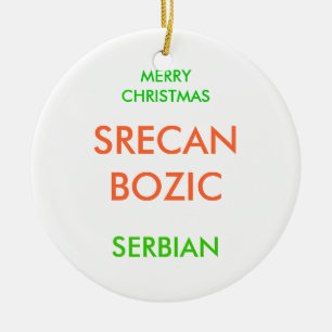 ADORNO DE CERÁMICA FELIZ NAVIDAD,