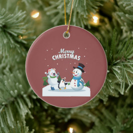 Adorno De Cerámica Feliz Navidad