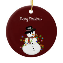 Feliz Navidad a Snowman personalizado