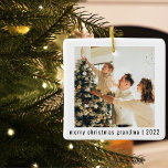 Adorno De Cerámica Feliz Navidad Abuela 2022 | Dos fotos<br><div class="desc">Feliz Navidad Abuela 2022 | Dos fotos</div>