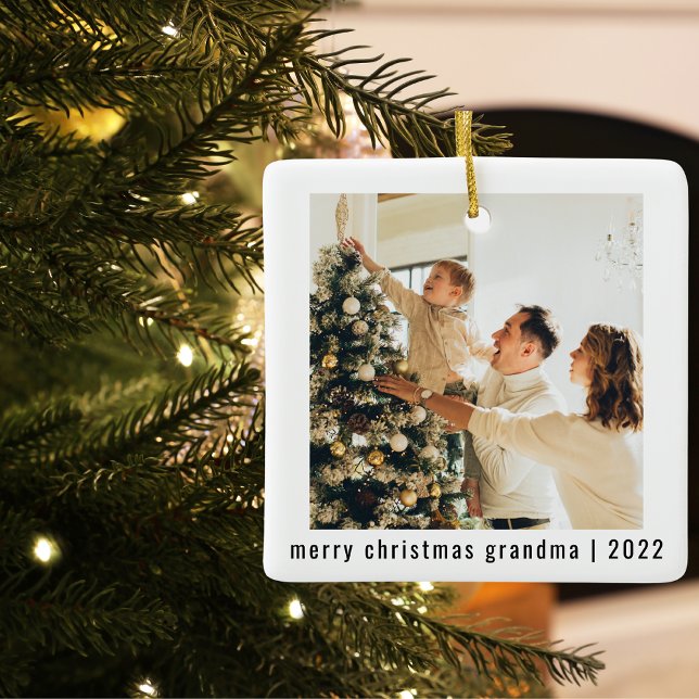 Adorno De Cerámica Feliz Navidad Abuela 2022 | Dos fotos (Subido por el creador)