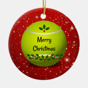 Adorno De Cerámica Feliz Navidad, baile de tenis
